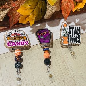 Nurse badge reel Halloween 🎃